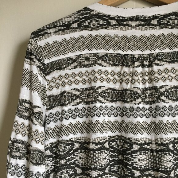 Olsen Europe Reptile Scale Print Tuckwork Jersey Tunic Top - Picture 7 of 15